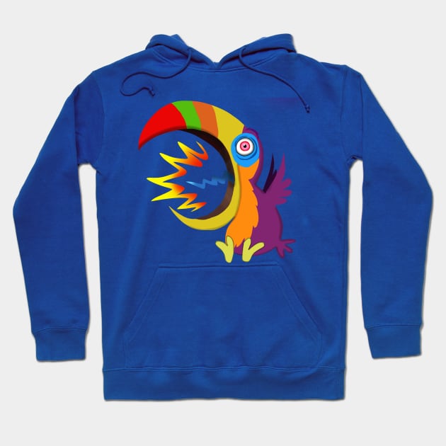 Screaming Toucan Hoodie by wolfmanjaq